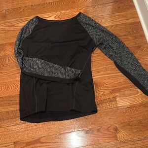 Layer 8 Black and Gray Fitted Long Sleeve Sweatshirt